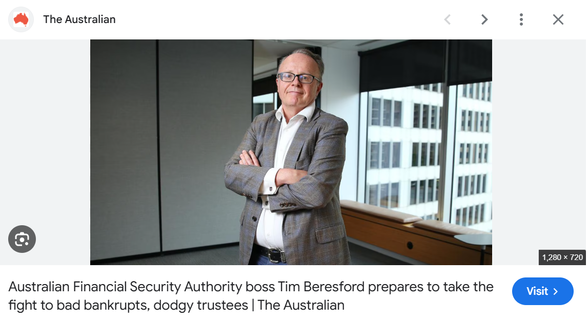 AFSA Regulator Getting Tough — Tim Beresford article