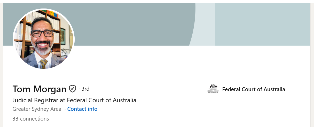 Tom Morgan — NSW Federal Court Registrar