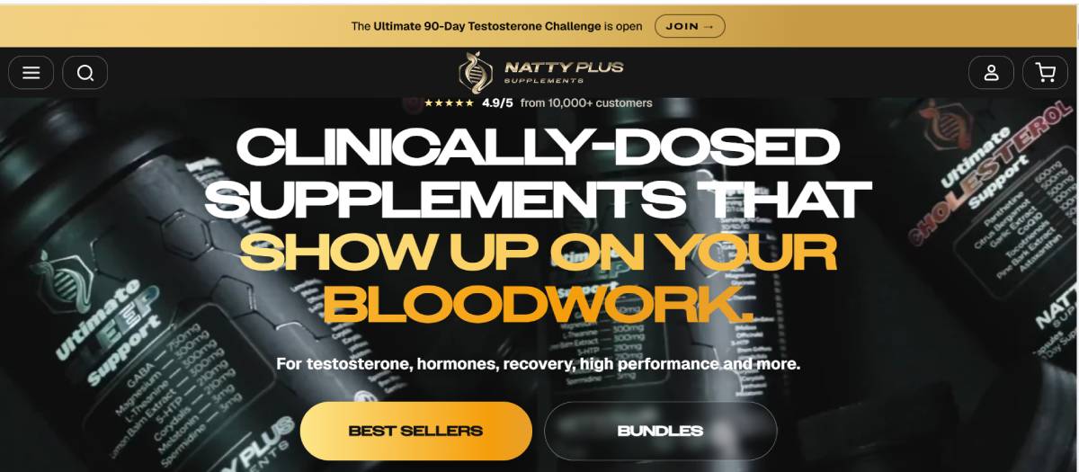 NattyPLUS Supplements homepage