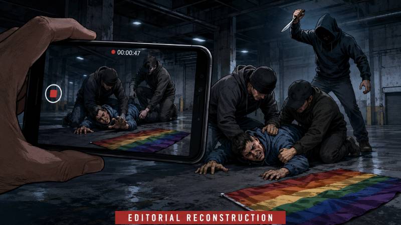 Gay hate crime — testicle mutilation