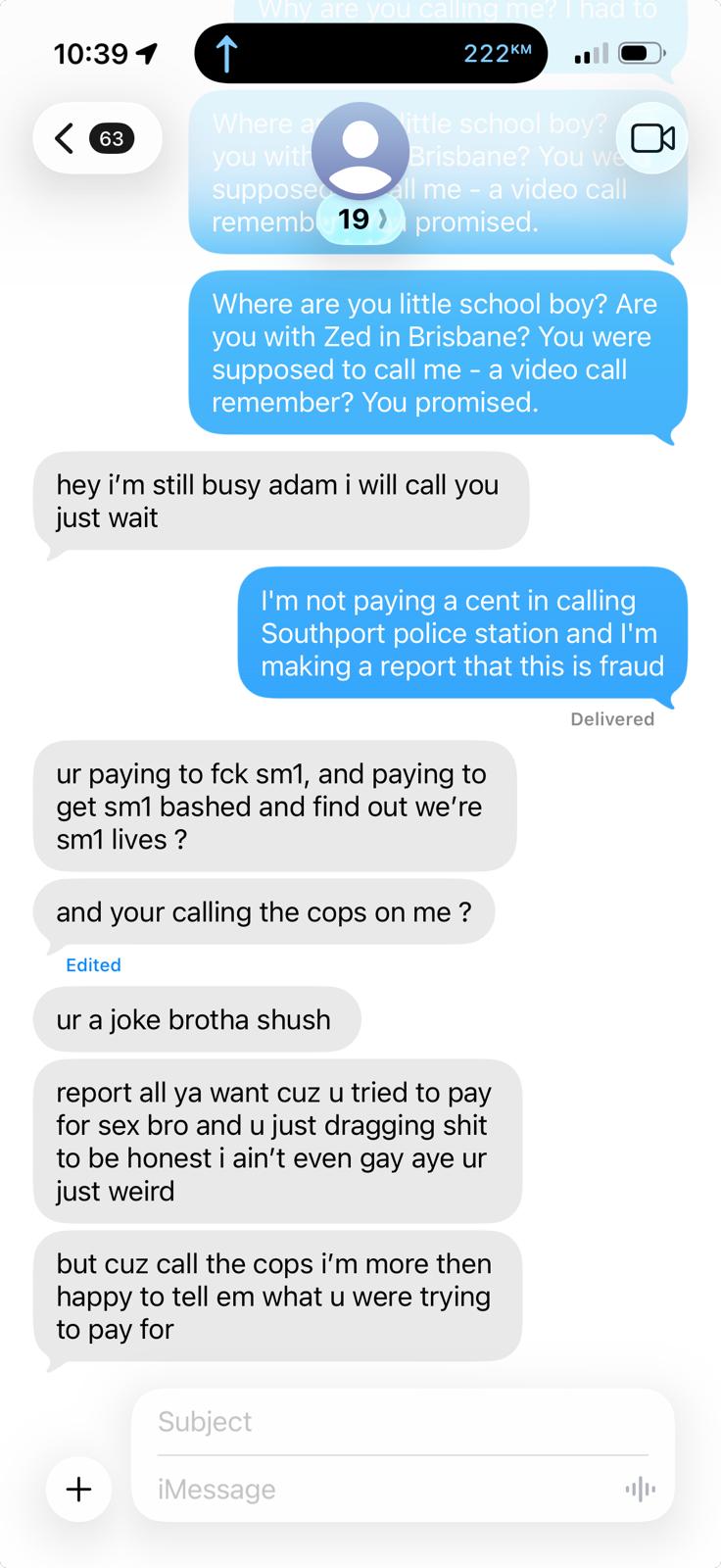 SMS message exchange 4