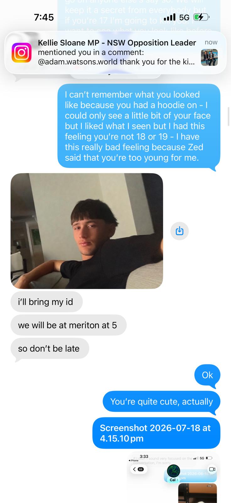 SMS message exchange 1