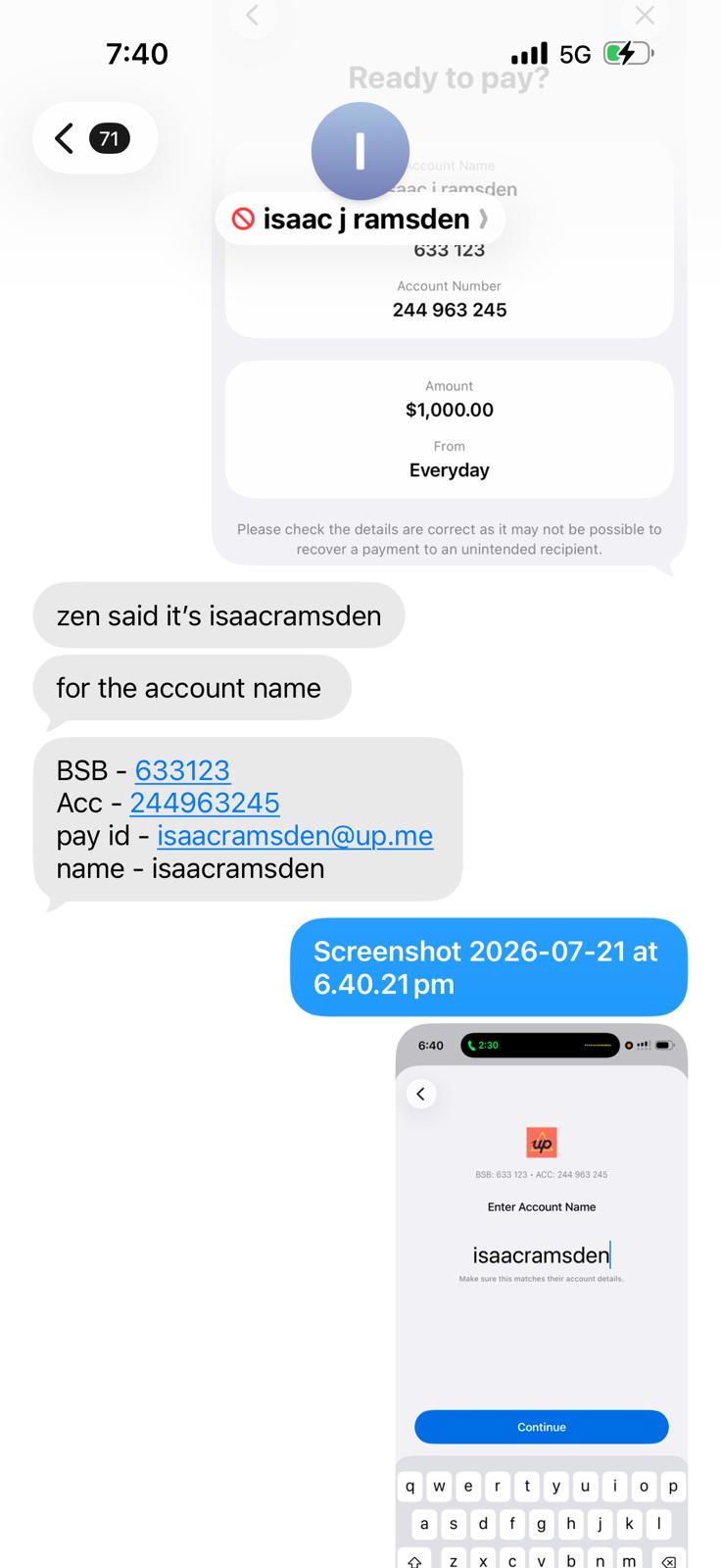SMS message exchange 9