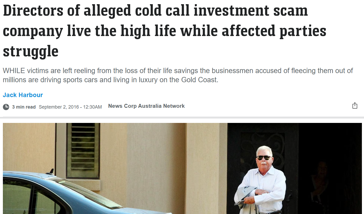 Directors of alleged cold-call investment scam company live the high life