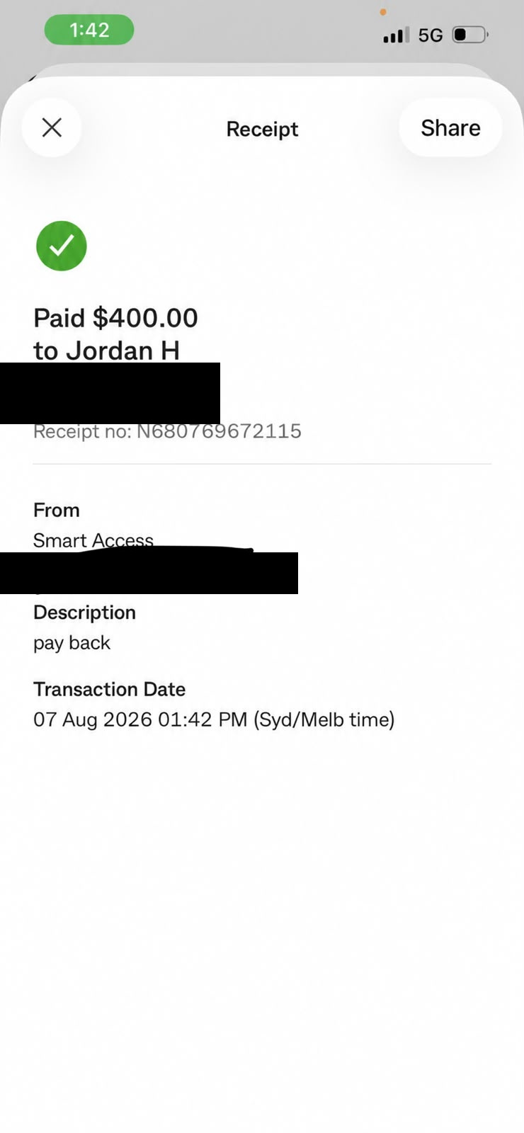 Payment receipt 4