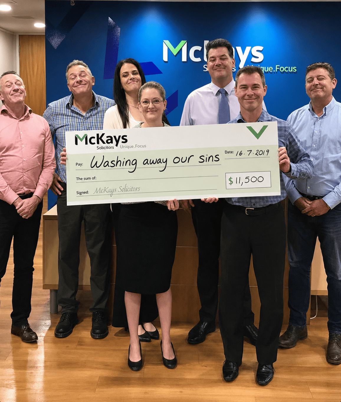 The big cheque