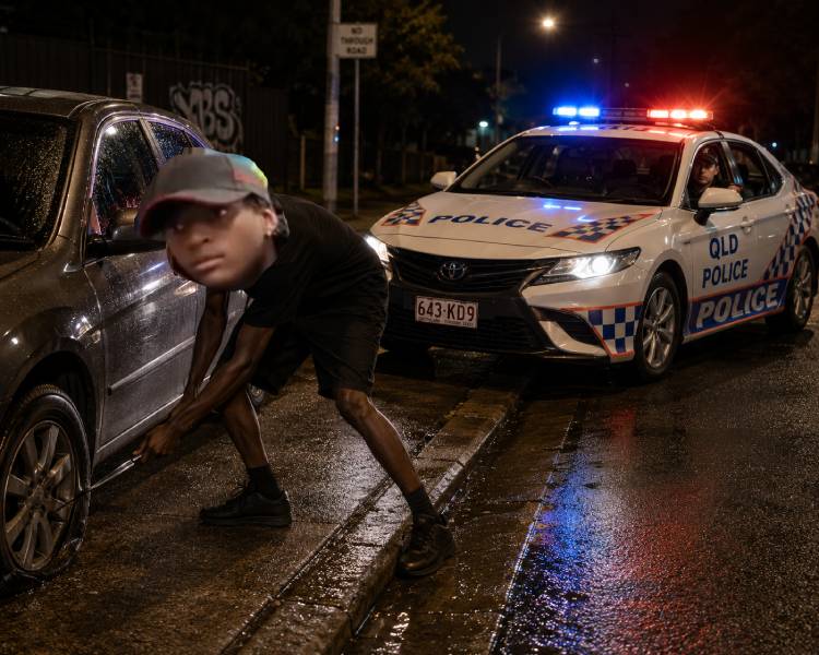 RJ slashing tyres on Mr. Watson’s Kluger