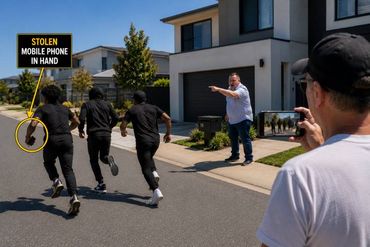 RJ’s boys stealing Adam’s phone — neighbour recording