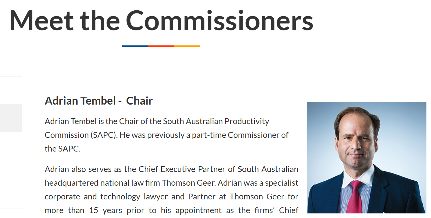 Adrian Tembel · Productivity Commission