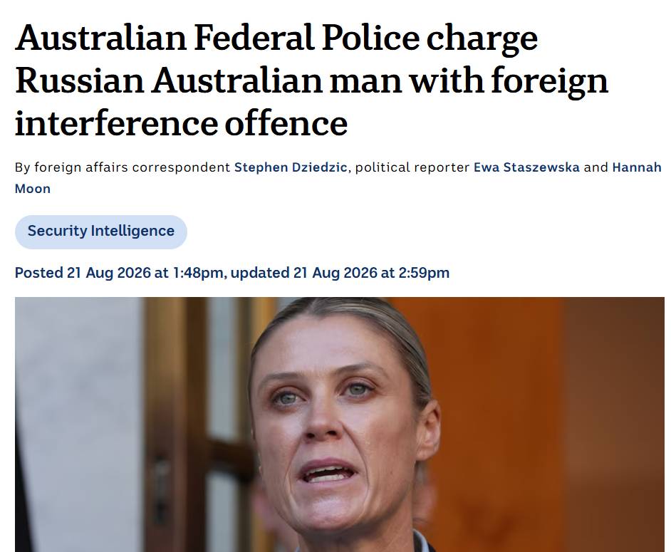 Federal Police · foreign interference