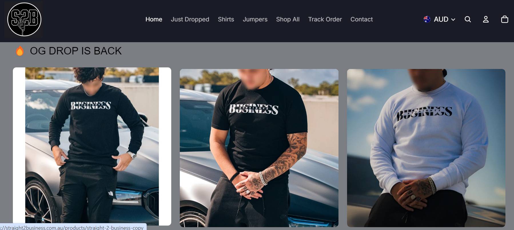 Straight2Business models with faces blurred